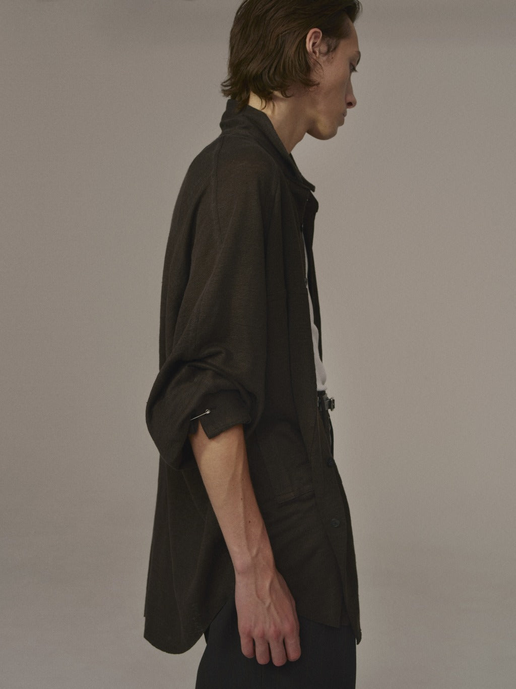ensou. Big Raglan-sleeve Jersey Shirt (Espresso) / E12S008