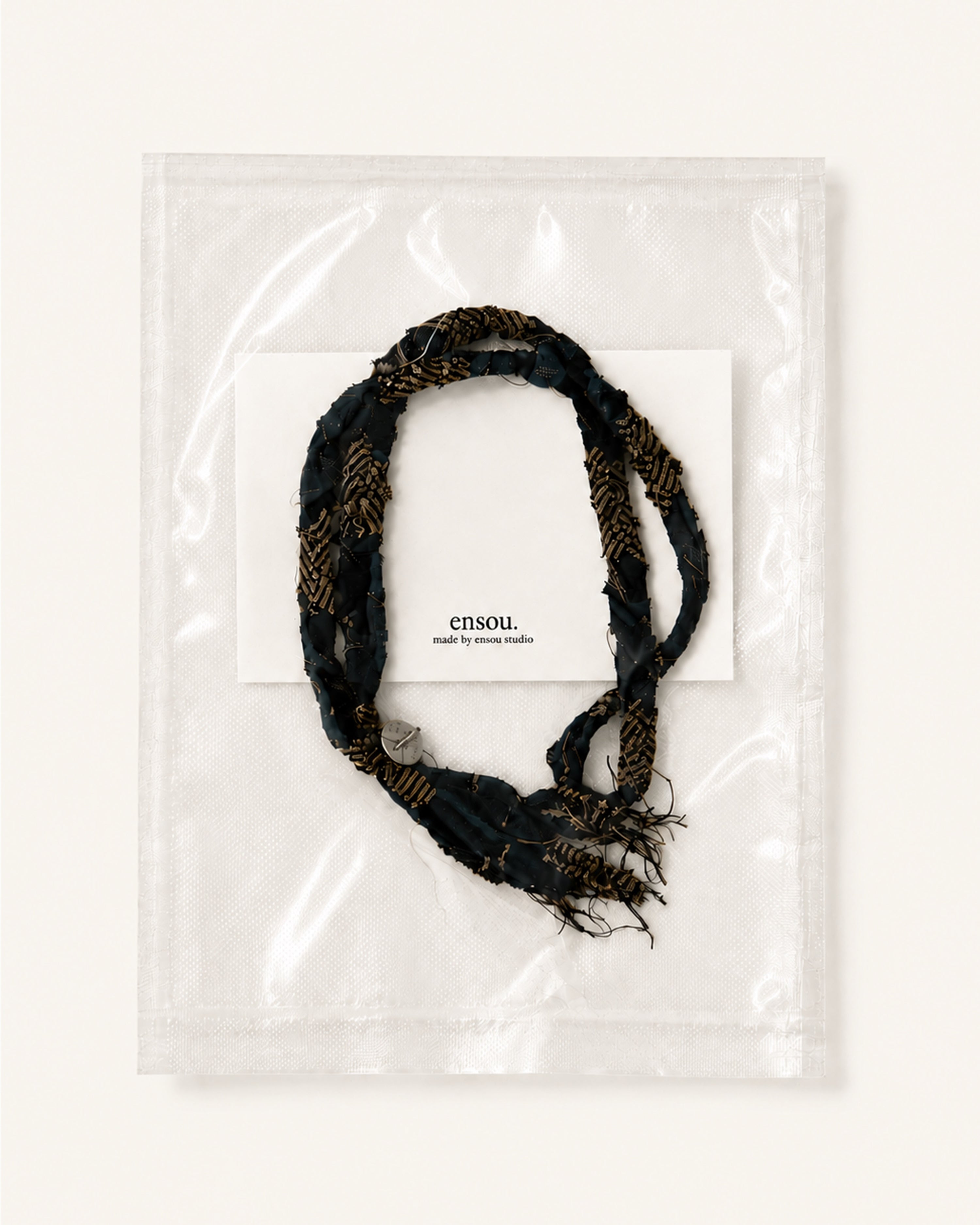Braided Loop Tie (Black Check)